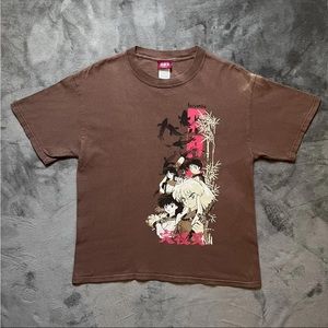 Vintage Y2K Inuyasha Anime Tee - Brown Size Medium